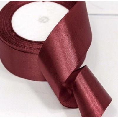 Лента атласная сатин 3.8 см*25 Y Винный 562-38/152