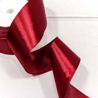 Лента атласная сатин 3.8 см*25 Y Вишневый 562-38/86