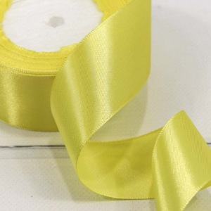 Лента атласная сатин 3.8 см*25 Y Ярко-желтый 44138192