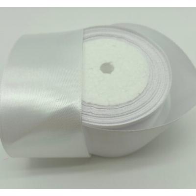 Лента атласная сатин 5 см*25 Y Белый 50211