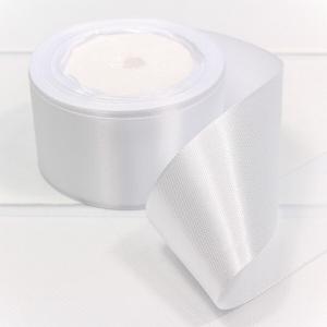 Лента атласная сатин 5 см*25 Y Белый 562-50/01