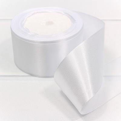 Лента атласная сатин 5 см*25 Y Белый 562-50/01