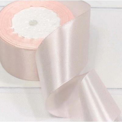 Лента атласная сатин 5 см*25 Y Бледно-розовый 562-50/63