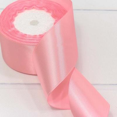 Лента атласная сатин 5 см*25 Y Бледный пурпурно-розовый 50/148