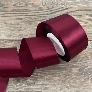Лента атласная сатин 5 см*25 Y Бордовый 50/48