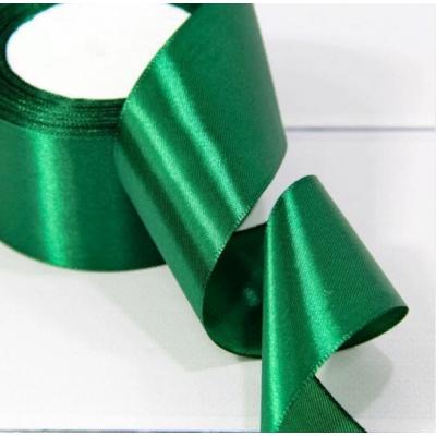 Лента атласная сатин 5 см*25 Y Темно-зеленый 50/56