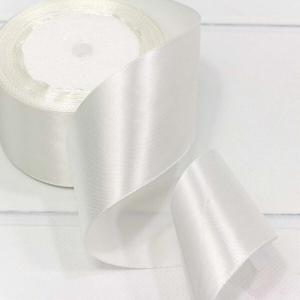 Лента атласная сатин 5 см*25 Y Теплый белый 562-50/42