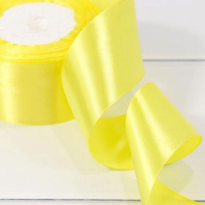 Лента атласная сатин 5 см*25 Y Яркий желтый 562-50/192