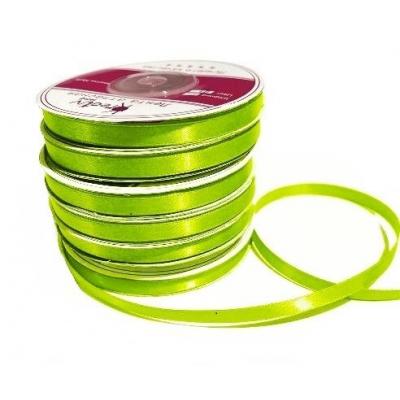 Лента атласная сатин 6 мм*27 м Салатовый 27236