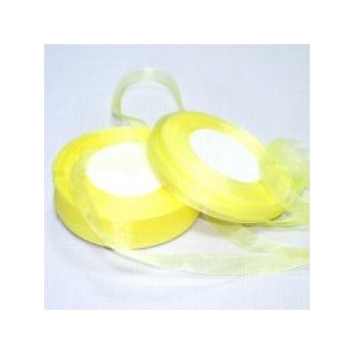 Лента органза 1.2 см*50 Y Желтая 10 шт/уп 53523ж