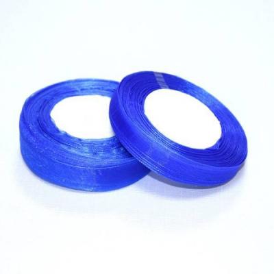 Лента органза 2.5 см*50 Y Синяя 5 шт/уп 53397с
