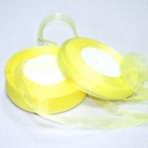 Лента органза 2.5 см*50 Y Желтая 5 шт/уп 53397ж