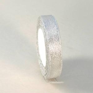 Лента парча с блеском 1.3 см*25 Y Серебряный 53277