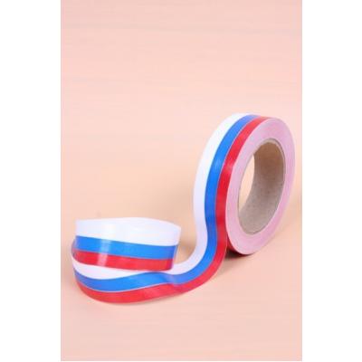 Лента полипропиленовая 3 см*50 ярд Российский флаг 562599