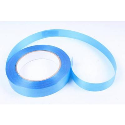 Лента полипропиленовая простая 2 см*50 м Однотонная тиснение дерево синий 56768с