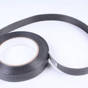 Лента полипропиленовая простая 2 см*50 ярд Однотонная тиснение дерево черный 567685