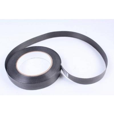 Лента полипропиленовая простая 2 см*50 ярд Однотонная тиснение дерево черный 567685