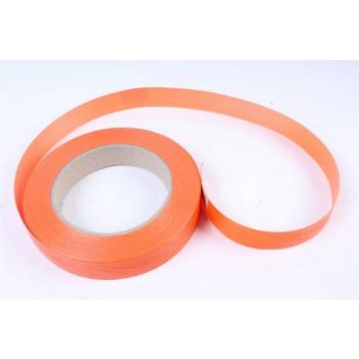 Лента полипропиленовая простая 2 см*50 ярд Однотонная тиснение дерево оранжевый 56768о