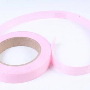 Лента полипропиленовая простая 2 см*50 ярд Однотонная тиснение дерево розовый 567687