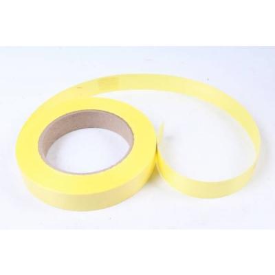 Лента полипропиленовая простая 2 см*50 ярд Однотонная тиснение дерево желтый 567682