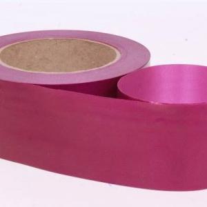 Лента полипропиленовая простая 5 см*50 ярд Однотонная гладкая без тиснения вишневый P507