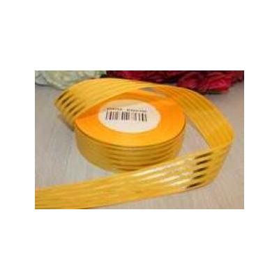 Лента репсовая 25 мм*25 Y Полоса золотая желтая B310/150