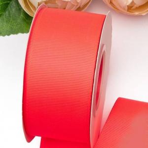 Лента репсовая 4 см 20 ярд 1 сорт Ярко-коралловый 171056