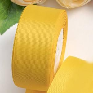 Лента репсовая 4 см*20 ярд Желтый 171069