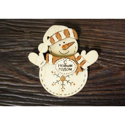 Магнит Снеговик С Новым годом! 6.5*7 см 153083