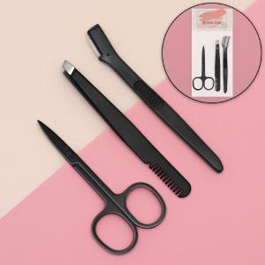 Маникюрный набор 3 предмета цвет чёрный 573295