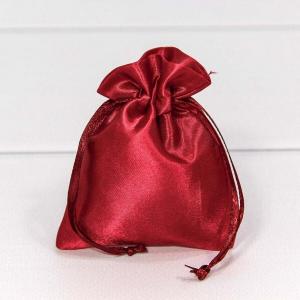 Мешочек подарочный атласный 10*12 см Бордовый 447082