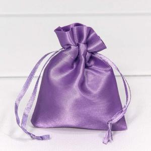 Мешочек подарочный атласный 10*12 см Фиолетовый 447086