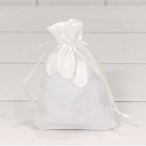 Мешочек подарочный атласный 12*15 см Белый 445441б