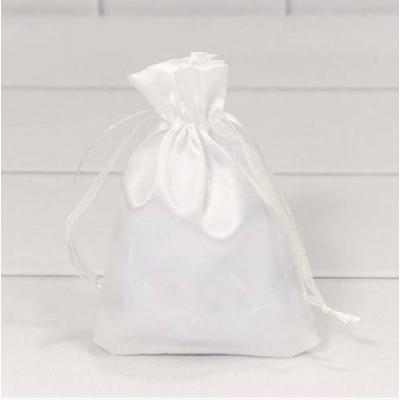 Мешочек подарочный атласный 12*15 см Белый 445441б