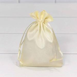 Мешочек подарочный атласный 14*20 см Бледно-жёлтый 445442бж