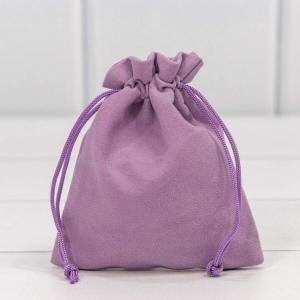 Мешочек подарочный бархатный 10*12 см Сиреневый 441280