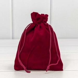 Мешочек подарочный бархатный 12*15 см Бордовый 4406461