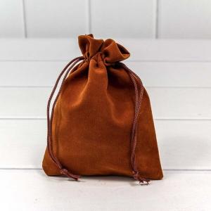 Мешочек подарочный бархатный 12*15 см Коричневый 4406461