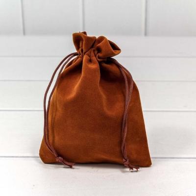 Мешочек подарочный бархатный 12*15 см Коричневый 4406461