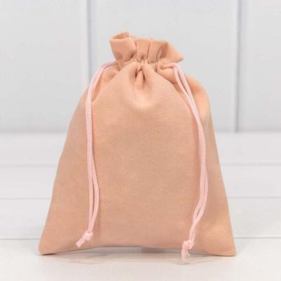 Мешочек подарочный бархатный 12*15 см Персиковый 441277