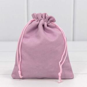 Мешочек подарочный бархатный 12*15 см Светло-сиреневый 441275