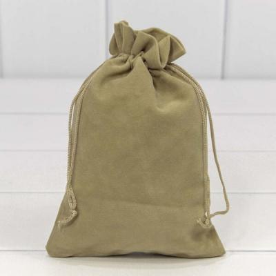 Мешочек подарочный бархатный 14*20 см Кофе с молоком 449978