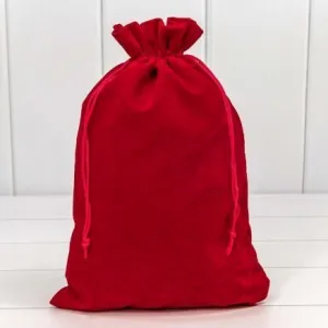 Мешочек подарочный бархатный 20*30 см Красный 449999