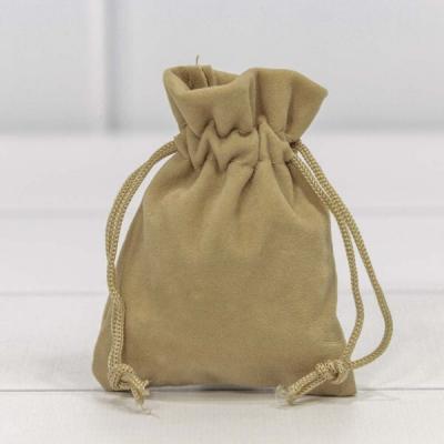 Мешочек подарочный бархатный 7*9 см Кофе с молоком 441269