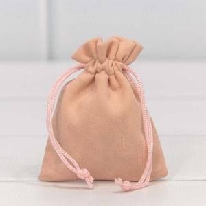 Мешочек подарочный бархатный 7*9 см Персиковый 441267