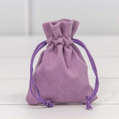 Мешочек подарочный бархатный 7*9 см Сиреневый 441262