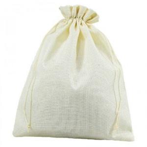 Мешочек подарочный лен искусственный 18*23 см Однотонный бежевый 44651беж