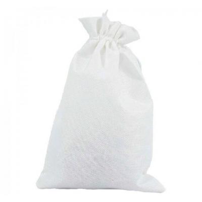 Мешочек подарочный лен искусственный 20*30 см Однотонный белый 446951бел