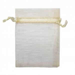 Мешочек подарочный органза 11*16 см Однотонный бежевый 445737