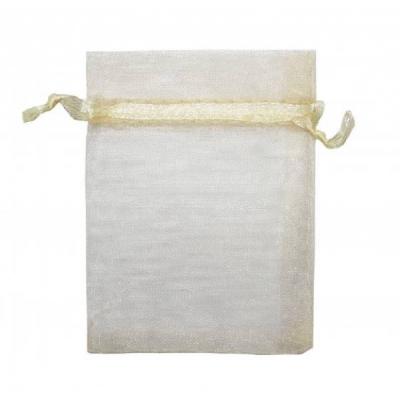 Мешочек подарочный органза 11*16 см Однотонный бежевый 445737